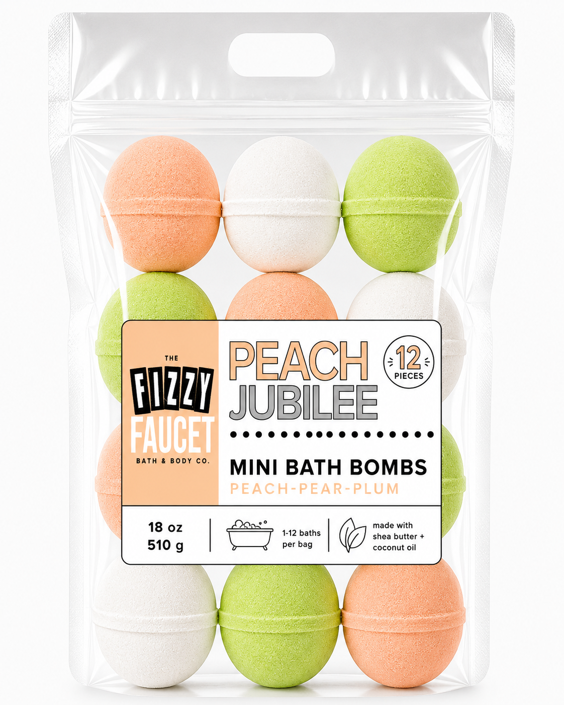 Peach Jubilee Mini Bath Bombs