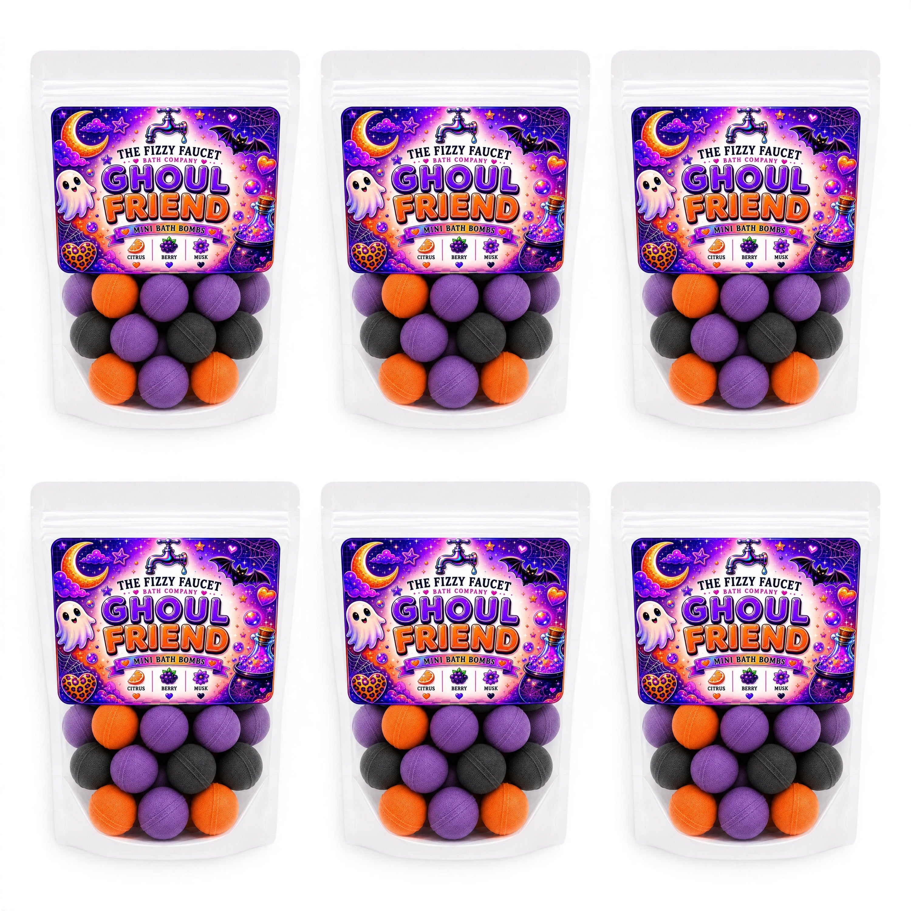 Ghoul Friend Mini Bath Bombs - Wholesale 6 Pack