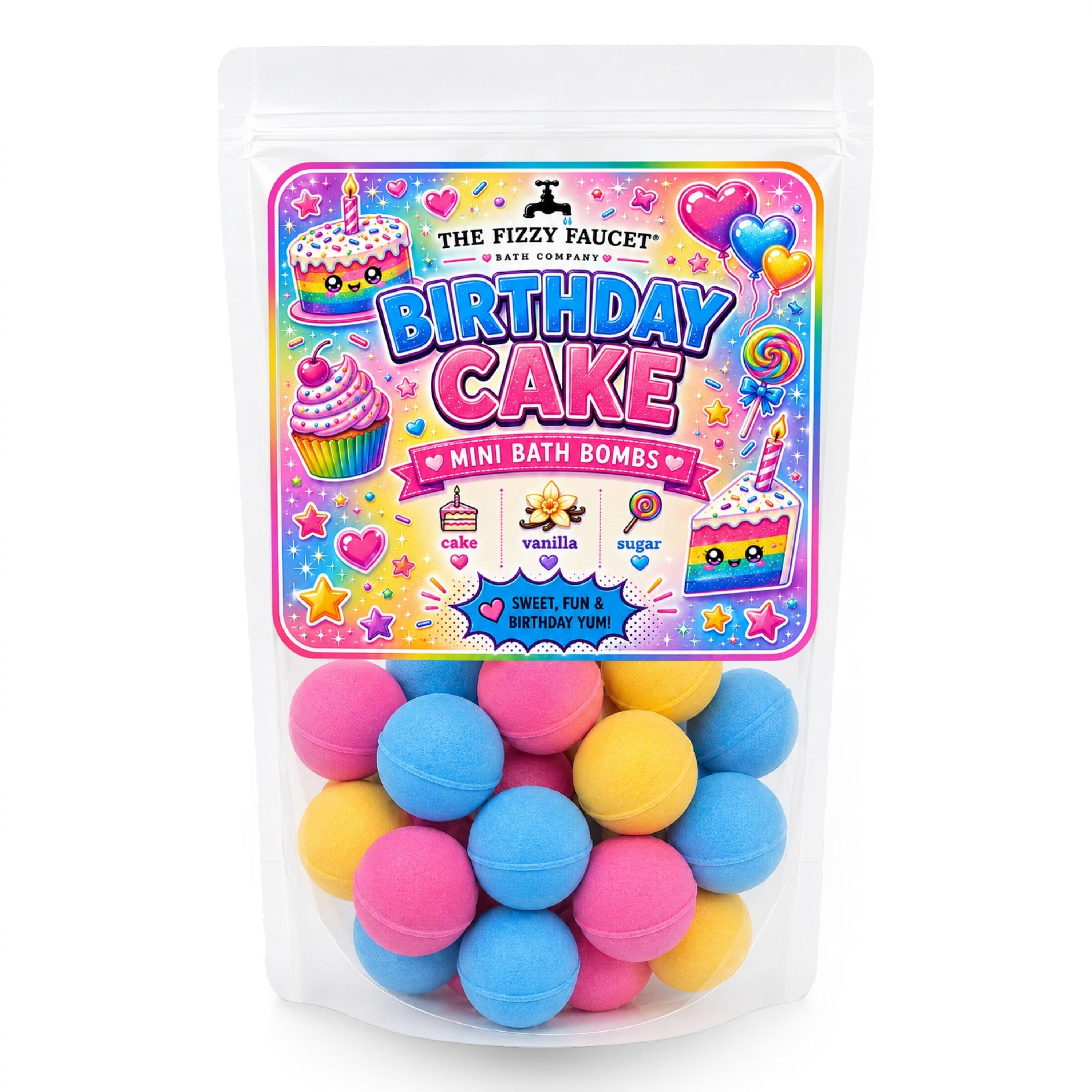 Birthday Cake Mini Bath Bombs