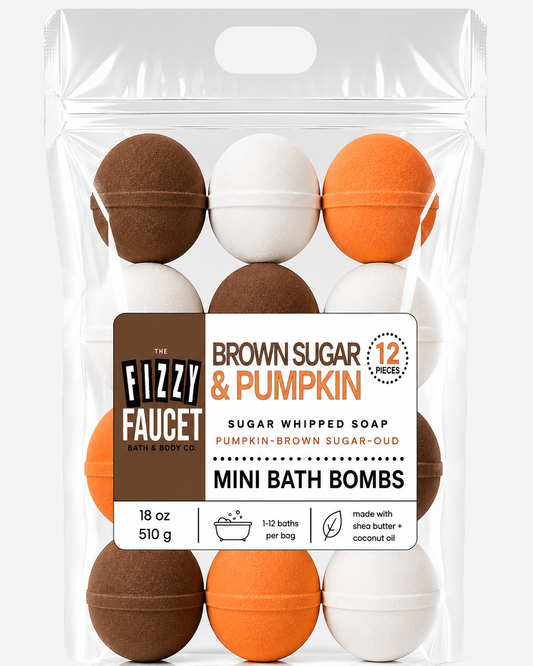 Brown Sugar & Pumpkin Mini Bath Bombs