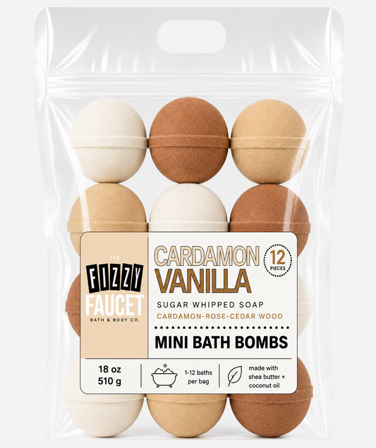 Cardamom Vanilla Mini Bath Bombs