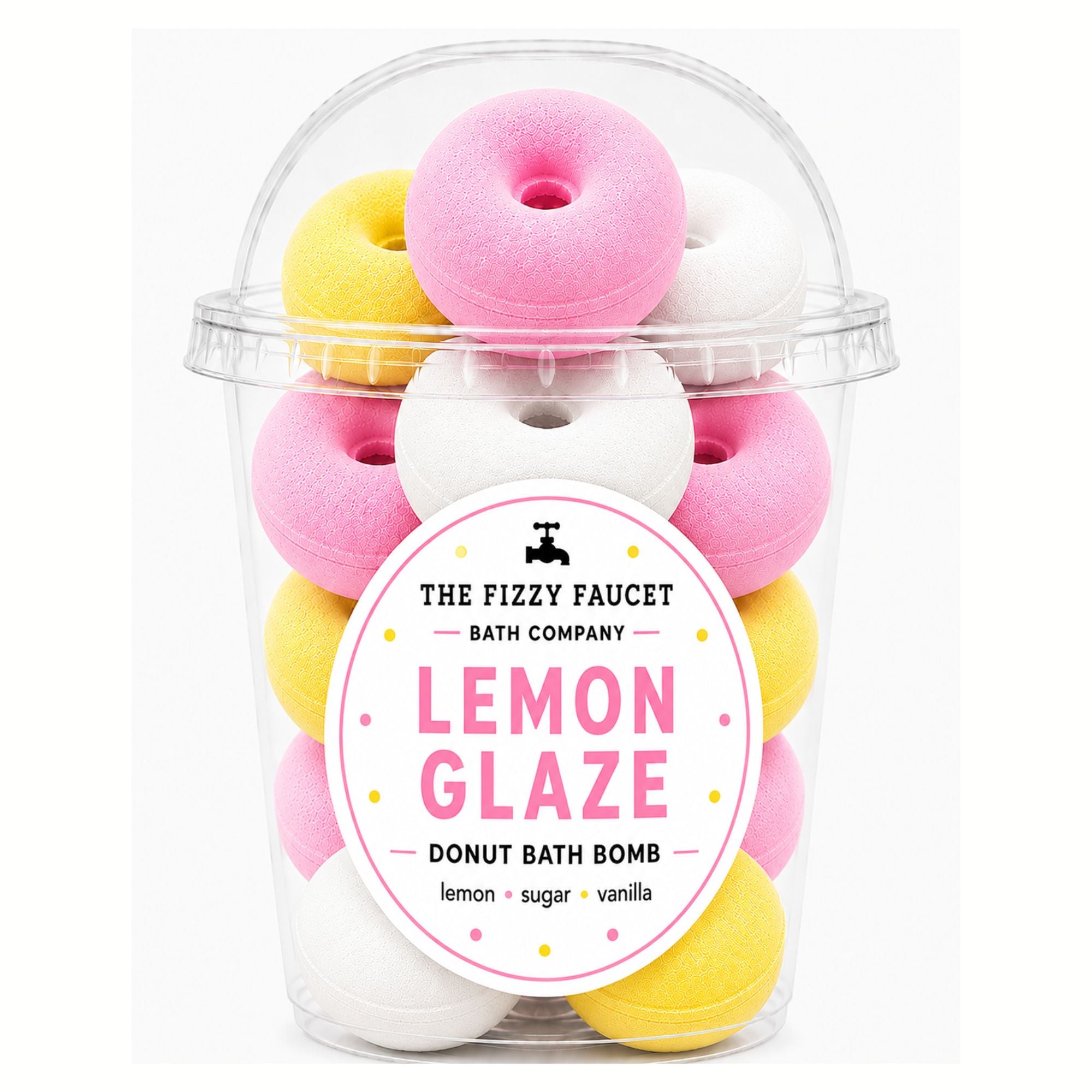 Lemon Glaze Mini Donut Bath Bombs