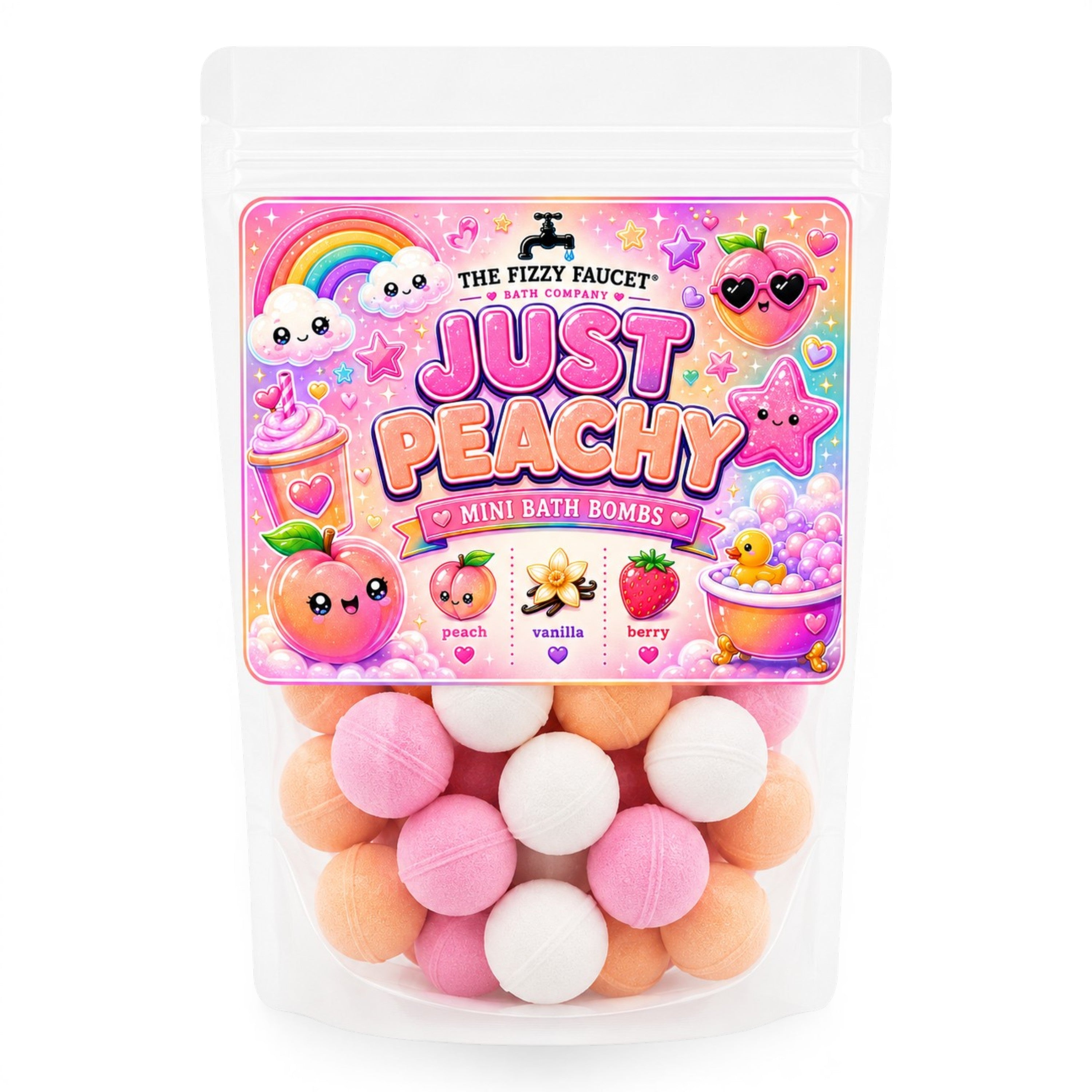 Just Peachy Mini Bath Bombs