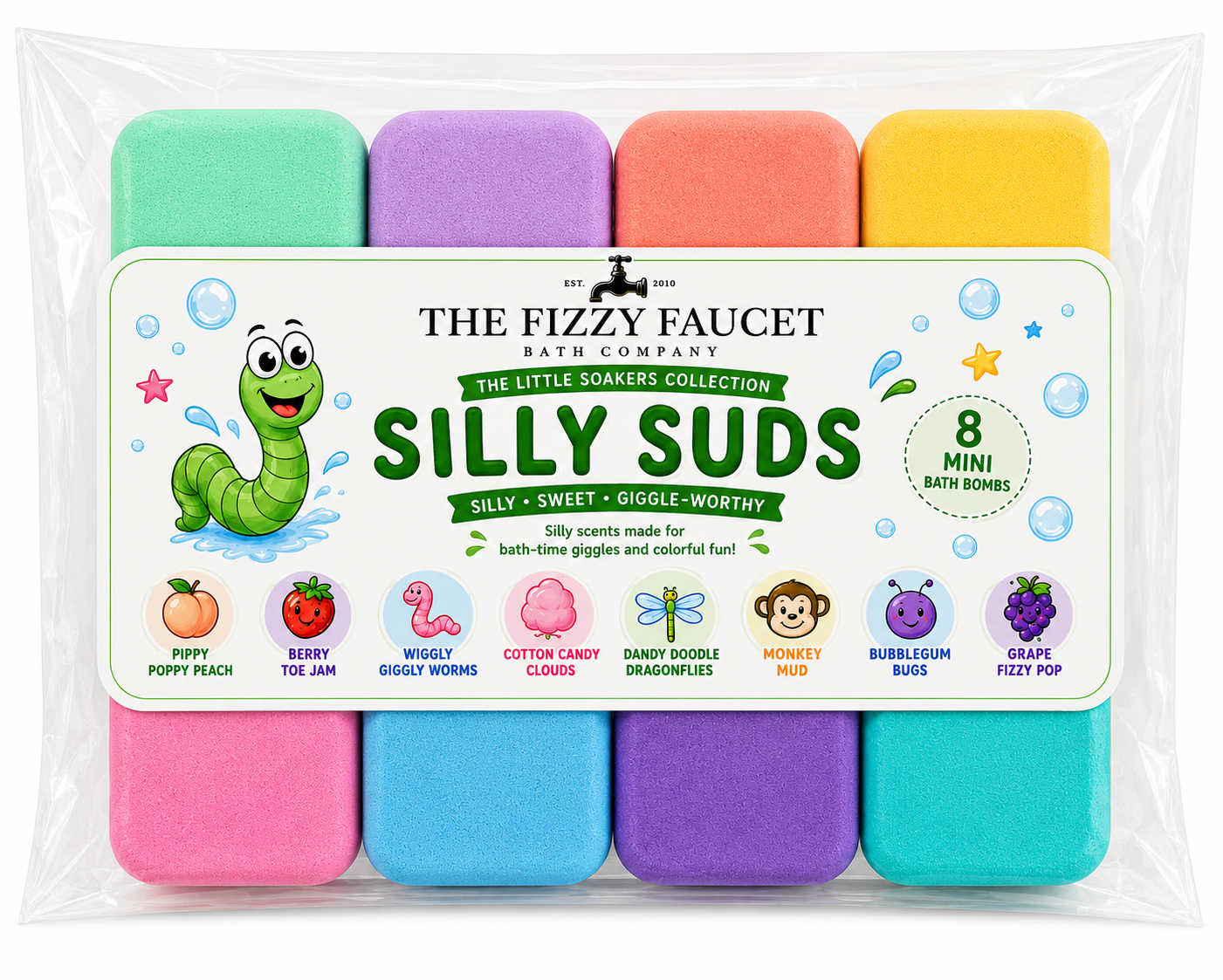 The Little Soakers - Almond Free | Kids bath Bomb Set