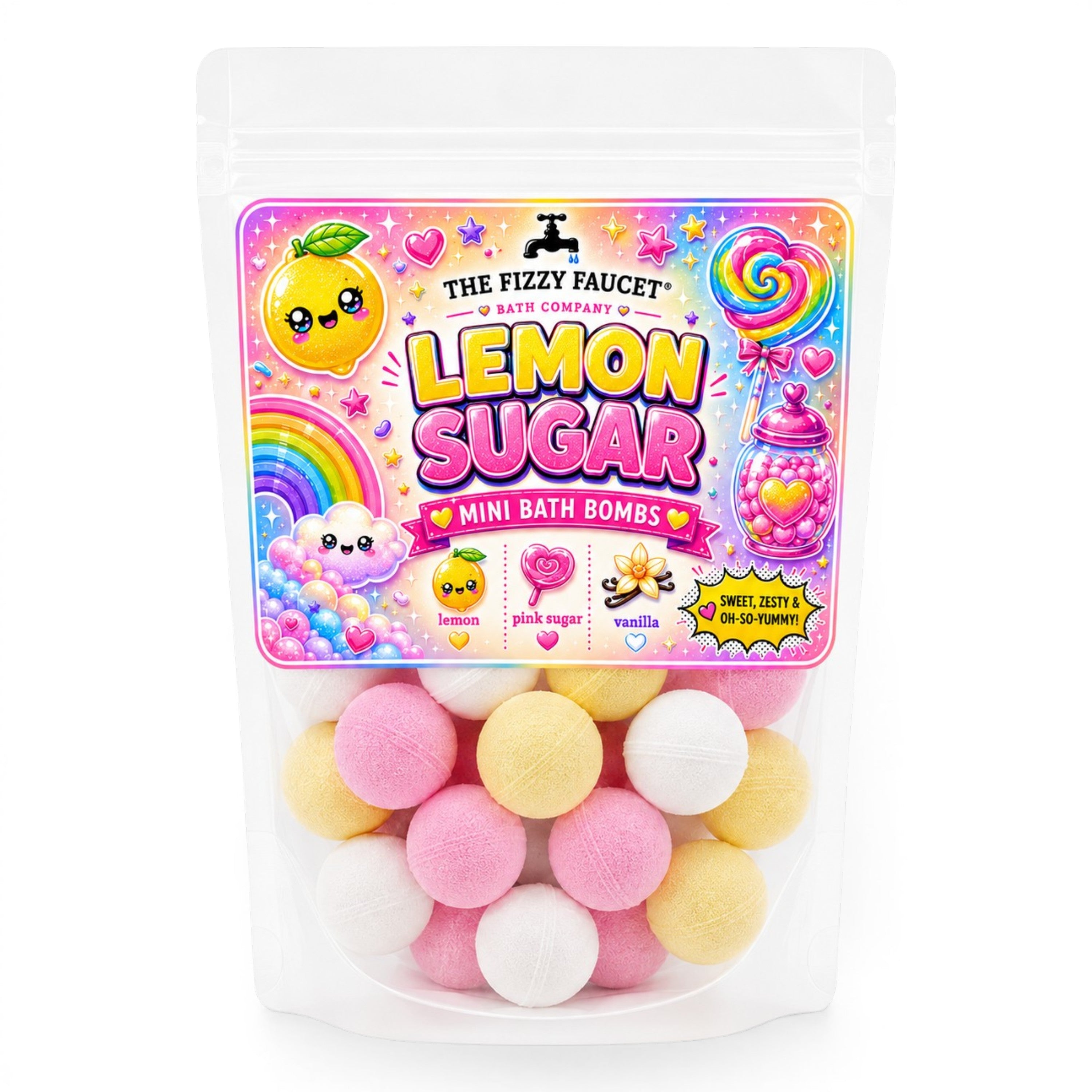 Lemon Sugar Mini Bath Bombs