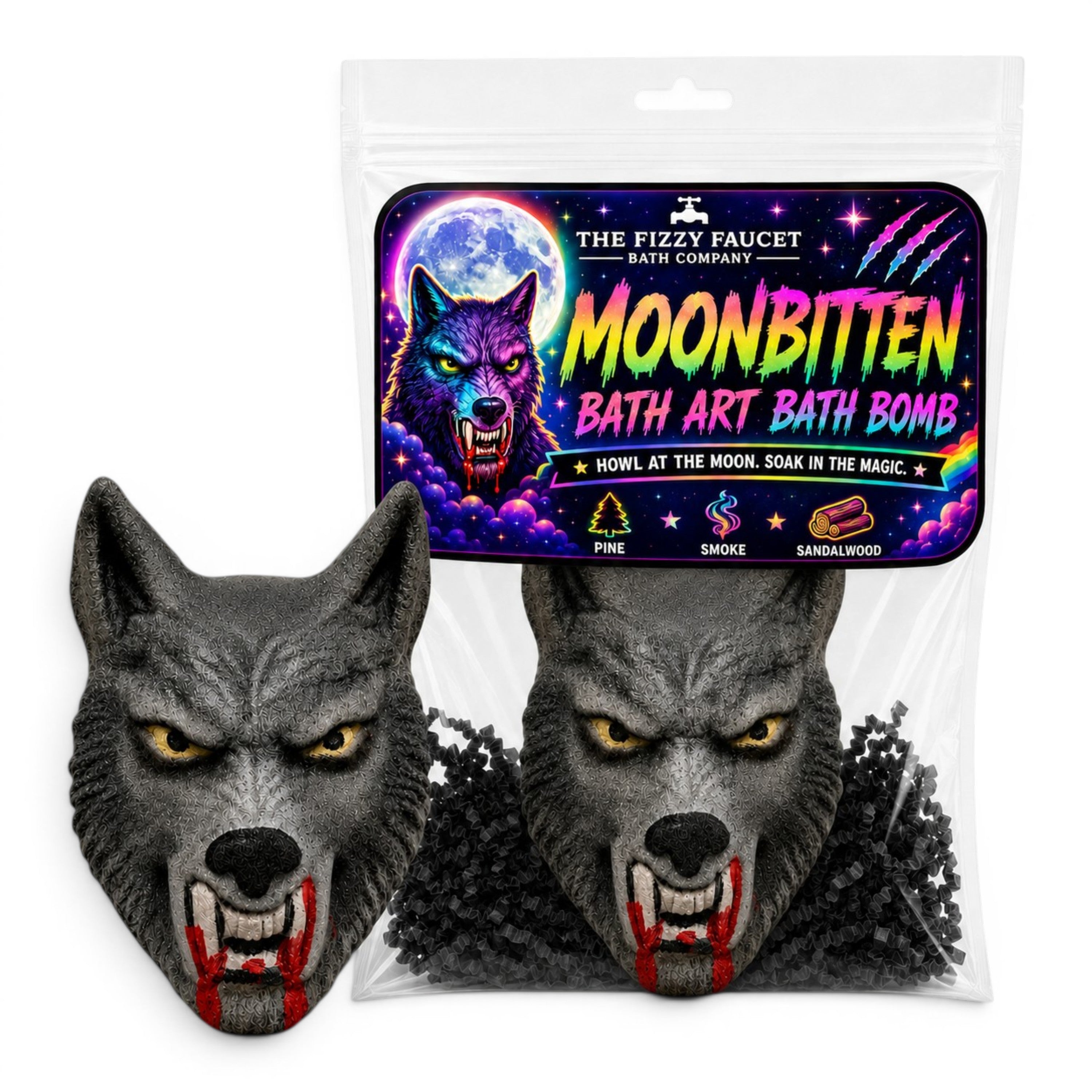 Moonbitten Wolf | Bath Art Bath Bomb
