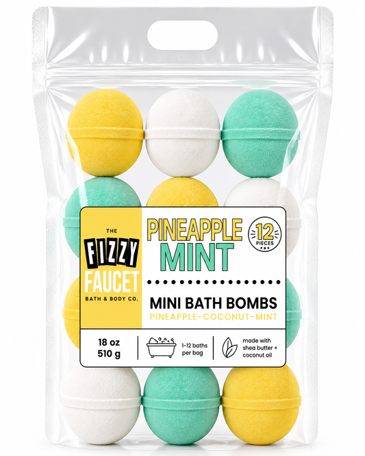 Pineapple Mint Mini Bath Bombs