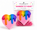 Rainbow Drip Heart | Bath Art Bath Bomb