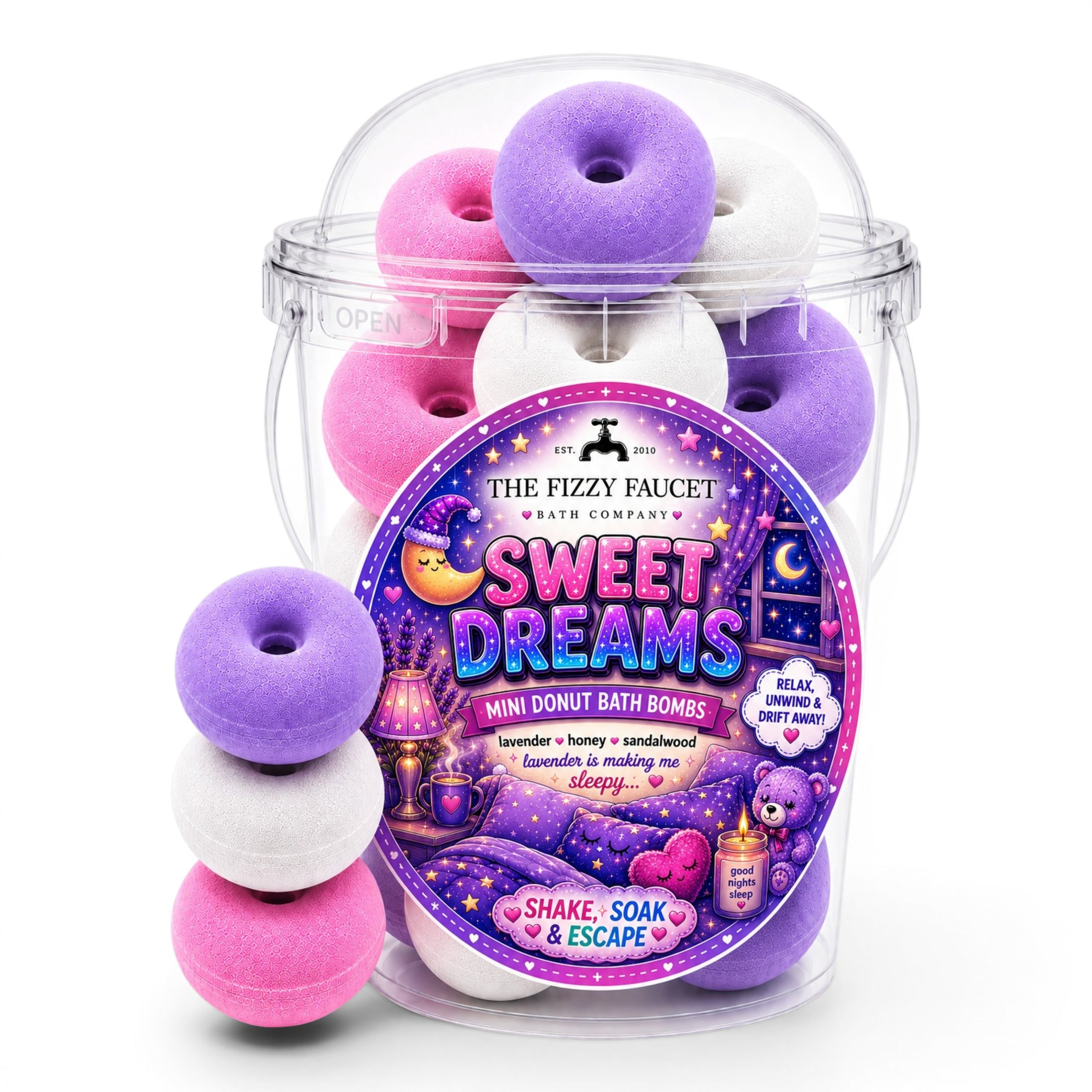Sweet Dreams Mini Donut Bath Bombs