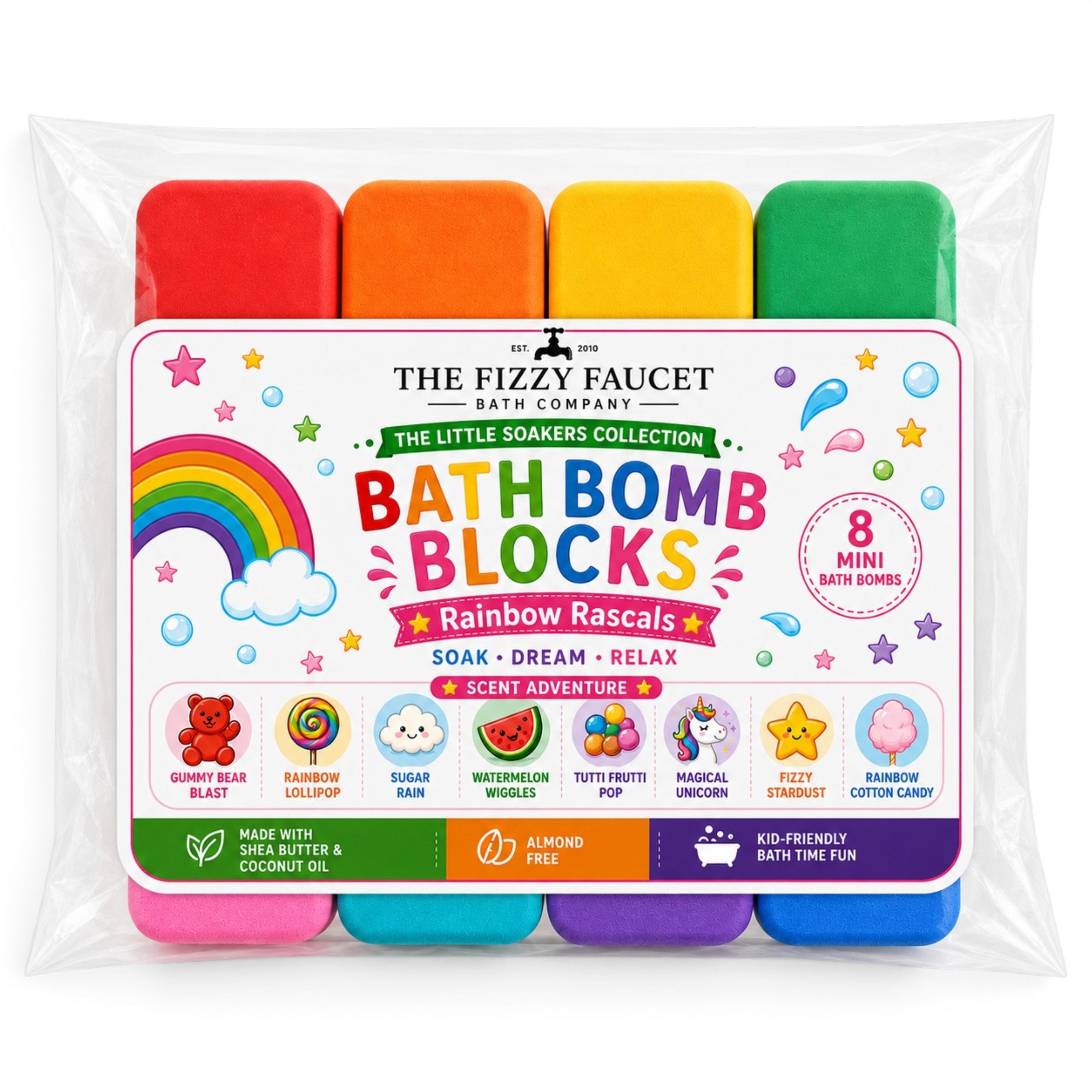 Bath Bomb Blocks for Little Soakers Mini Bath Bomb Set