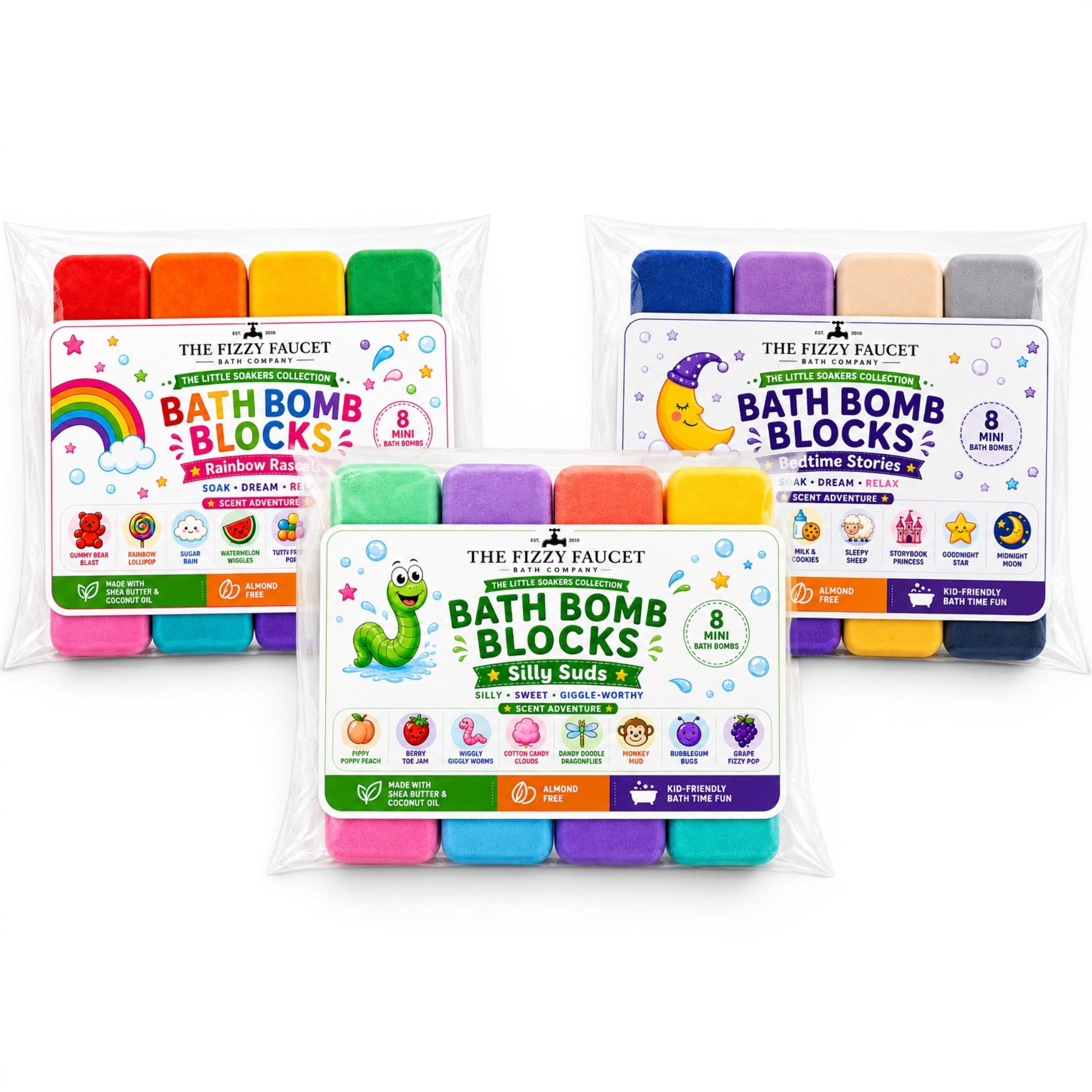 Bath Bomb Blocks for Little Soakers Mini Bath Bomb Set