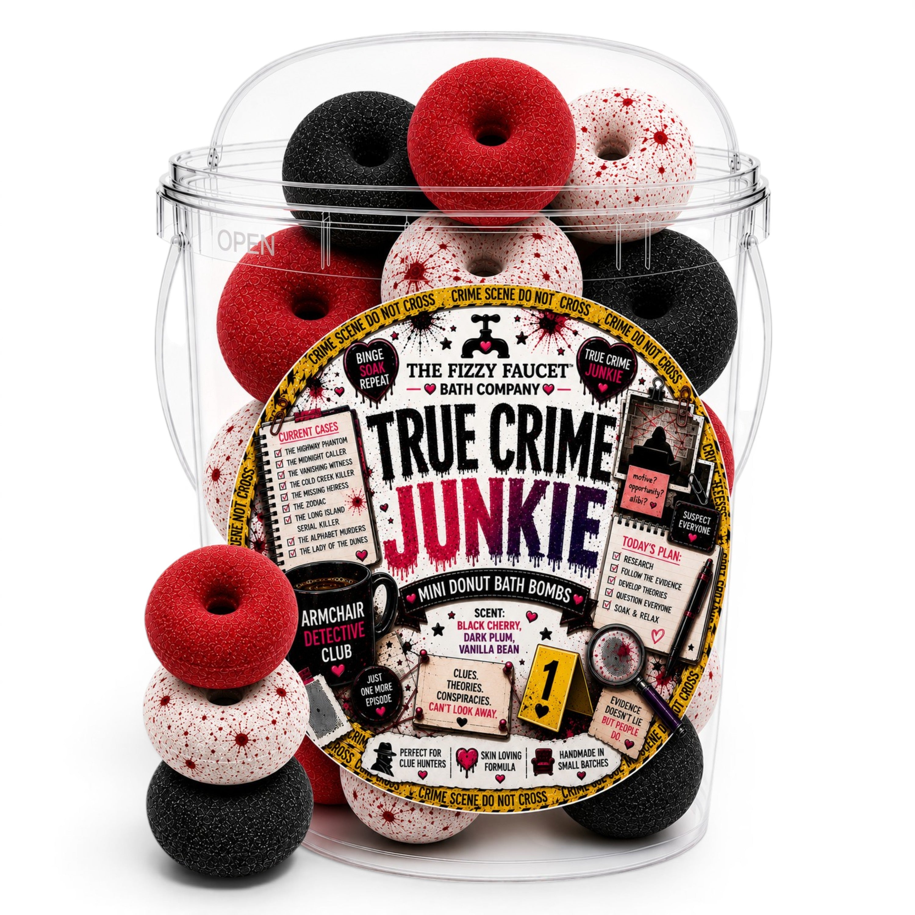True Crime Junkie Mini Donut Bath Bombs